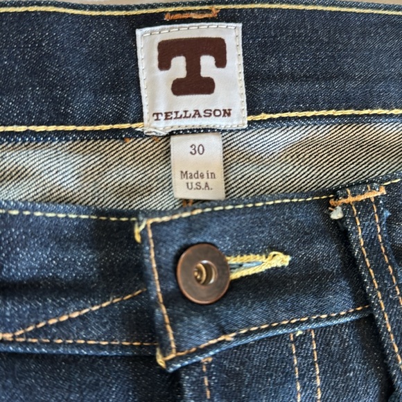 Tellason JOHN GRAHAM MELLOR Slim Straight Selvedge Jeans CONE denim - Picture 2 of 5